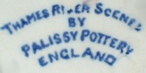 Thames Rives Scenes by Palissy Pottery (mark blue)