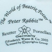 M.W.Reutter Porzellan - Peter Rabbit (mark black 2005 r.)