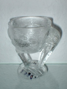 Glass - Stork in froset glass - 1930 r.
