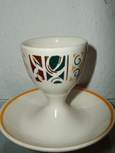 Cup with Plate - Granit Made in Hungary (mark brown)