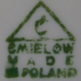 Cup with Plate - Cmielow Poland (mark brown)