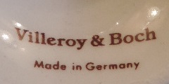 V&B - Decor: "PORTOBELLO"  Made in Germany